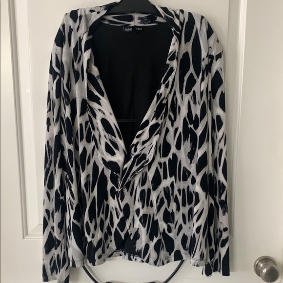 Black and White Patterned Blazer, XL - Picture 1 of 2